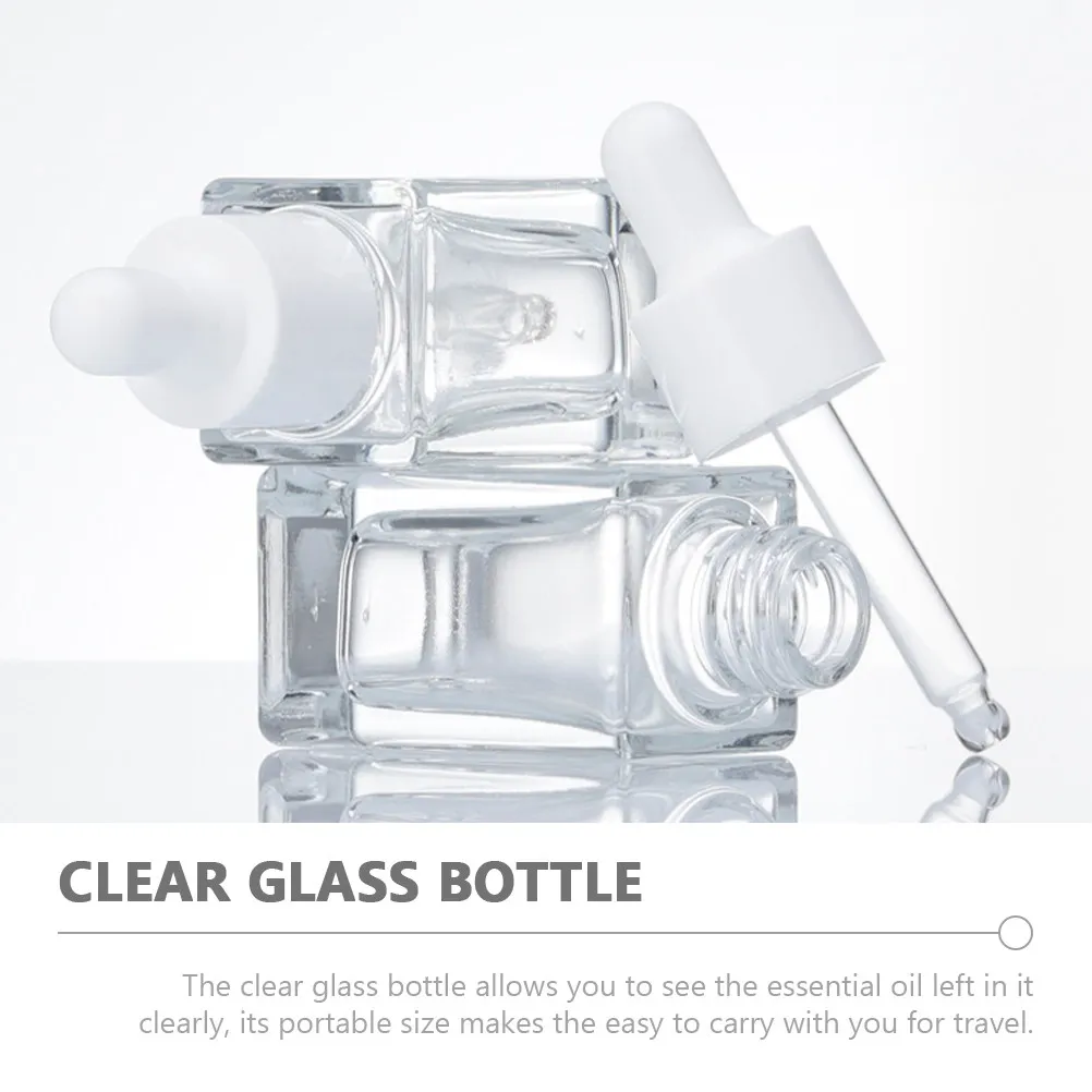 

10Pcs Glass Dropper Bottles Clear Reusable Leakproof Essential Oil Bottle Set Travel Small Empty Glass Bottles for DIY Perfume