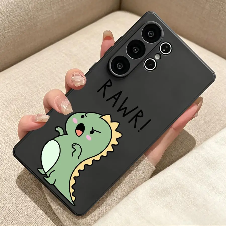Cartoon Dinosaur Phone Cover Case for Samsung Galaxy S26 Ultra S24 S25+ S24+ S26+ S25 Plus S23 S21 FE S20 S10 S9 Note 20 8 9 10