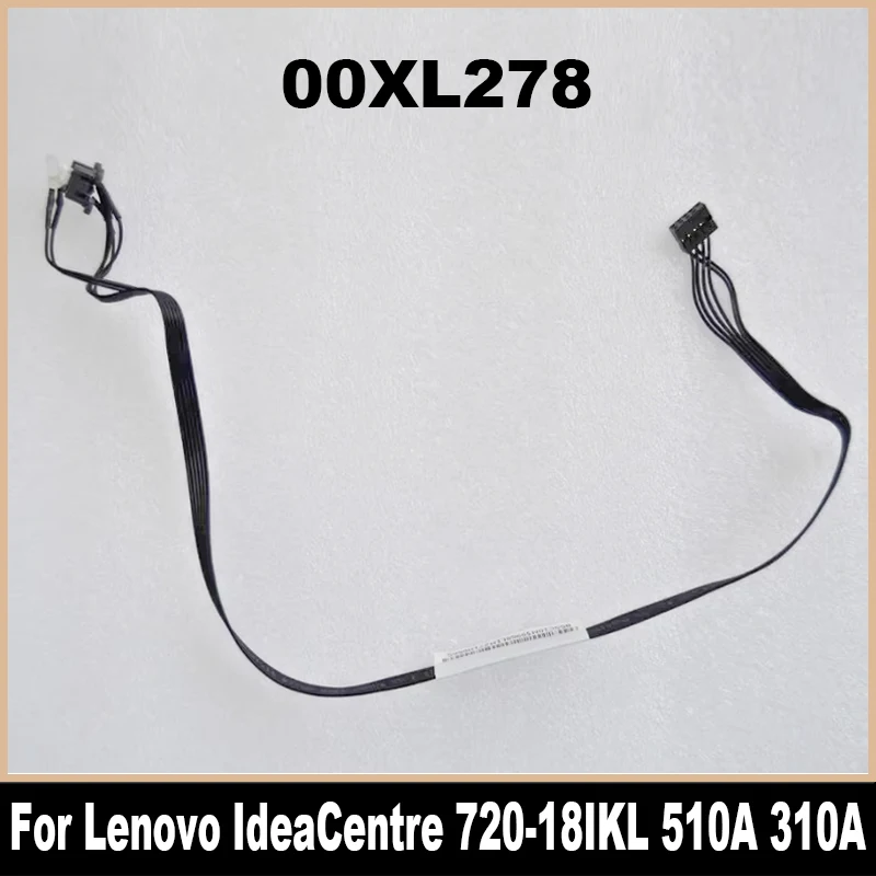 Новая кнопка питания 00XL278, оригинальная для Lenovo IdeaCentre 720-18IKL 510A 310A, светодиод с кабелем, 100% тестирование