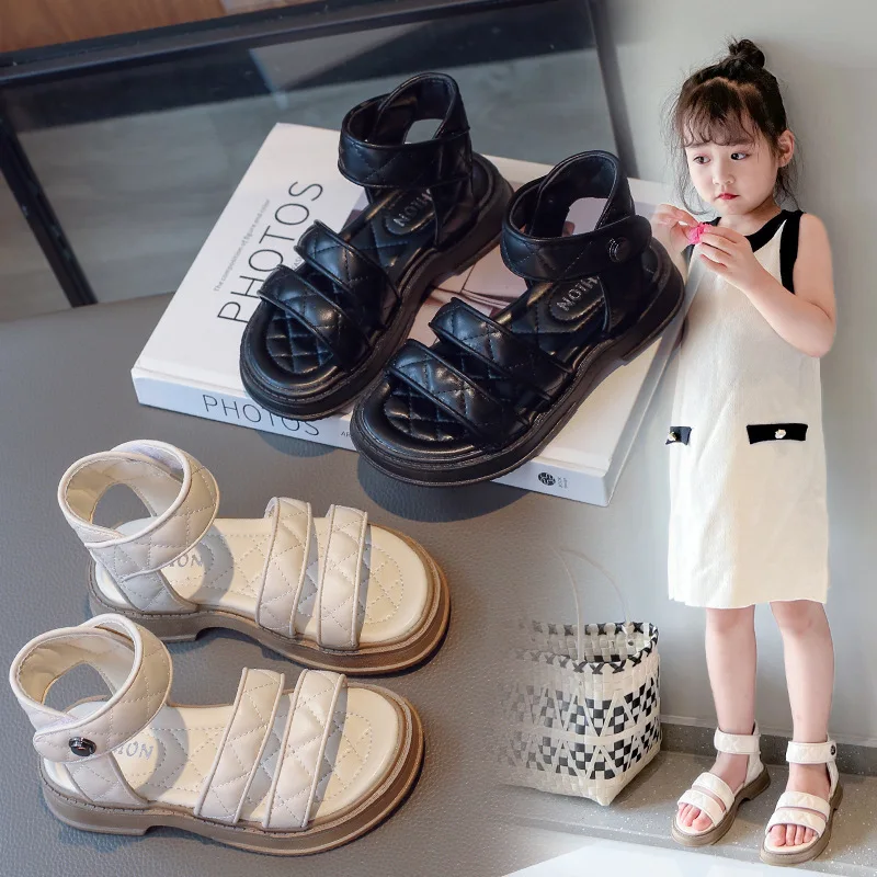 Child Sandals for Girls Kids Shoes Princess Summer Girls Sandals 2023 Student Gladiator Beach Children's Shoe 3 7 8 2 10 Year