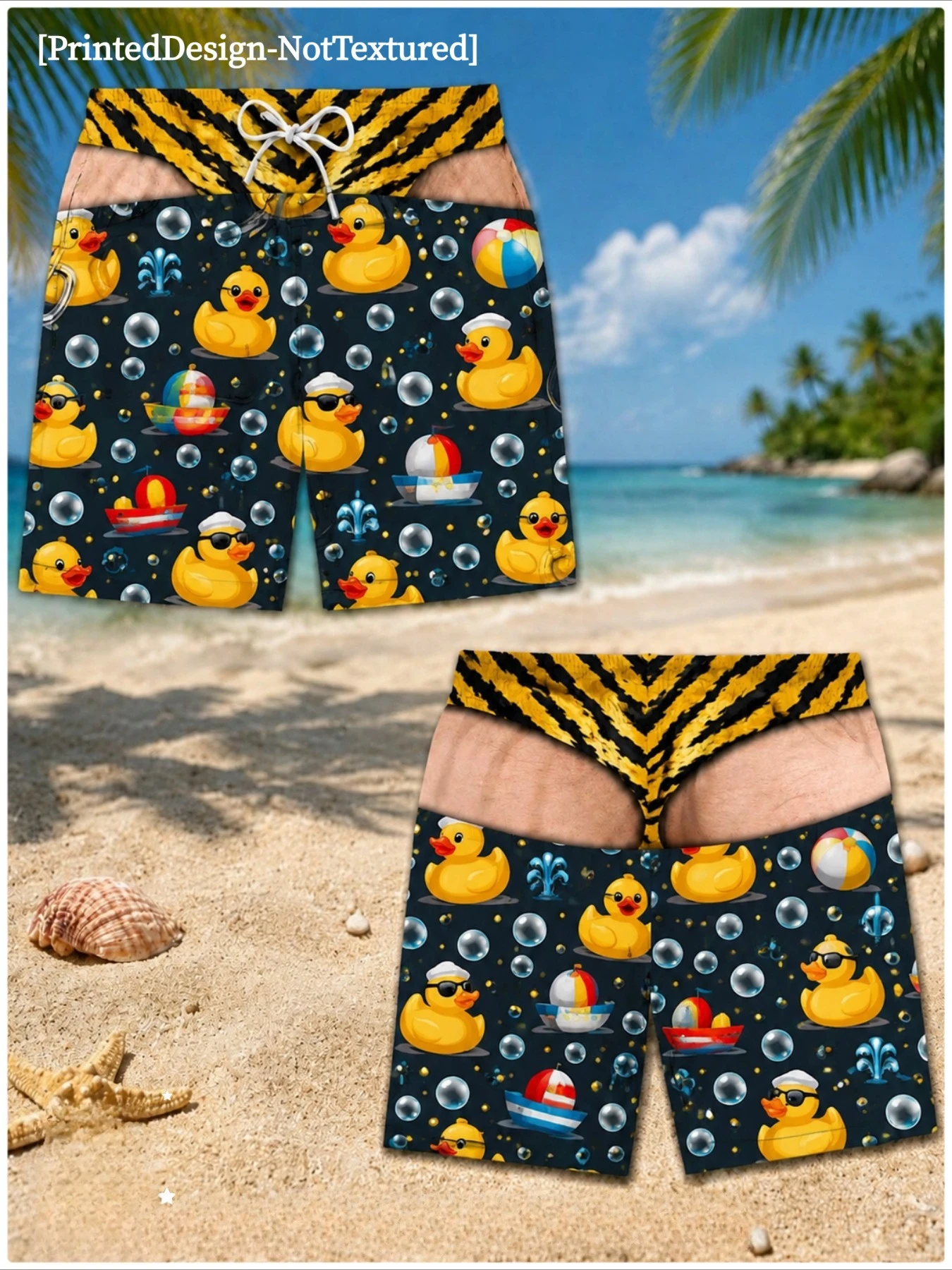 Men's 3D Printed Beach Shorts with Fun Patterns and Drawstring Swim Trunks Breathable Plus Size Shorts As A Gift for Friends