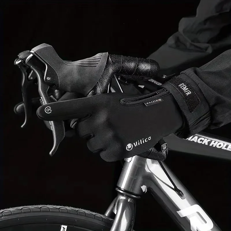 フルフィンガータッチスクリーン手袋-防水-冬用-暖かい手袋-サイクリング-釣り-アウトドア用