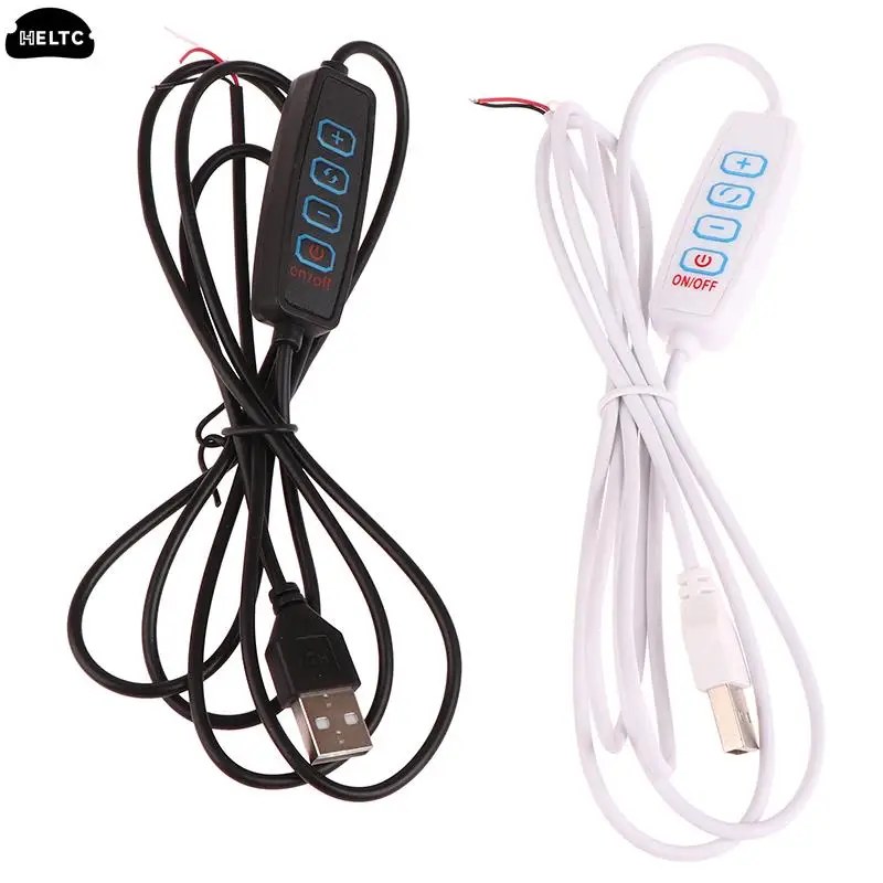 1PCS 1.5M USB 5V LED Tri-color Dimming Color Switch Cable Dimmer 4-Key Controller 2CH For Low Voltage LED CCT Bicolor Light