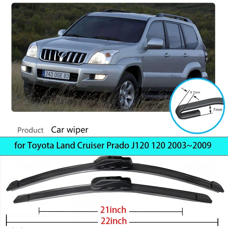 

Car Wiper Blade for Toyota Land Cruiser Prado J120 120 2003~2009 Front Windscreen Windshield Wipers Car Accessories 2004 2008