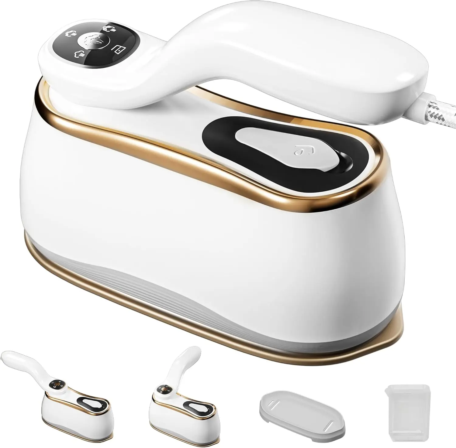 

Портативный отпариватель для одежды, 1200 Вт, быстрый нагрев 15 с, резервуар емкостью 220 мл, ЖК-дисплей, 4 скорости для всех тканей — для домашнего и путешествия