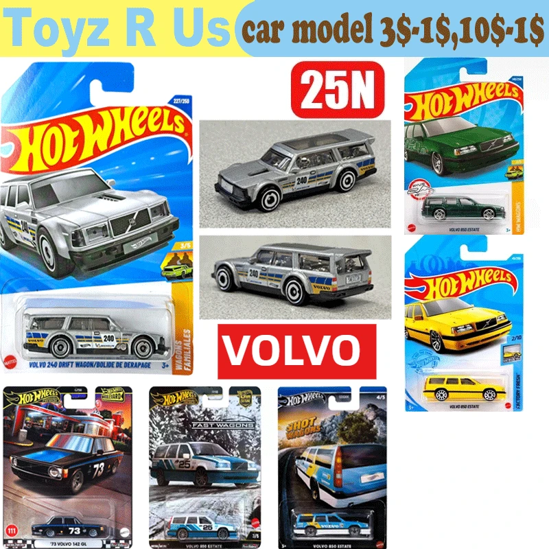 Hot Wheels – Voiture originale Volvo 240 Drift Wagon 1/64, jouets moulés sous pression pour garçons, Voiture Bolide DE Derapage, modèle en alliage, cadeau C4982/2025N