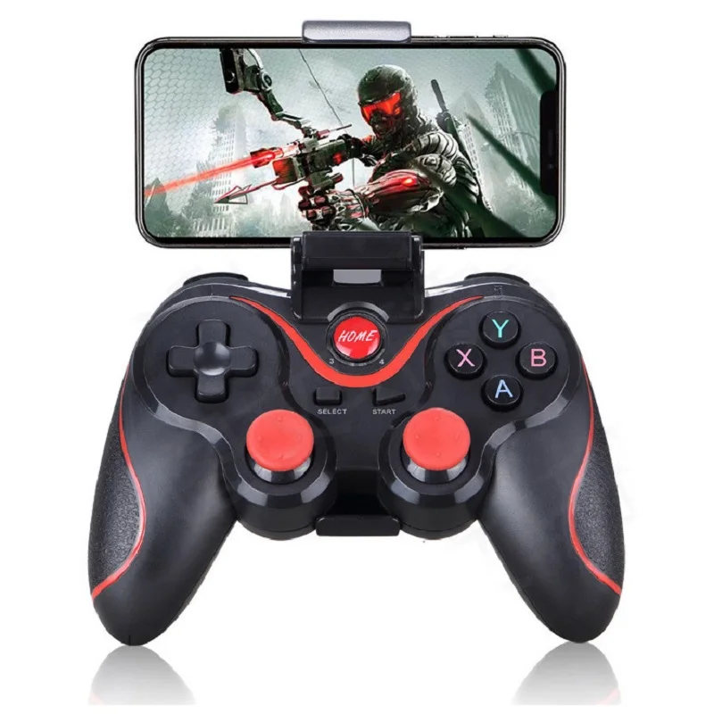 X3 Wireless Joystick Gamepad Gaming Controller for Android IOS Smartphone Tablet PC With Mobile Phone Holder