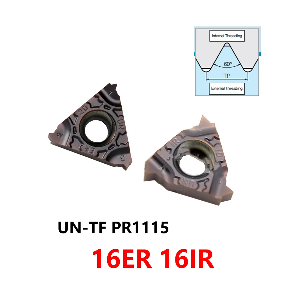 

Original 16ER10UN-TF 16ER14UN-TF 16ER18UN-TF PR1115 16ER 16IR 8 10 14 16 18 20 24 UN-TF Internal Threading Insert CNC Lathe Tool