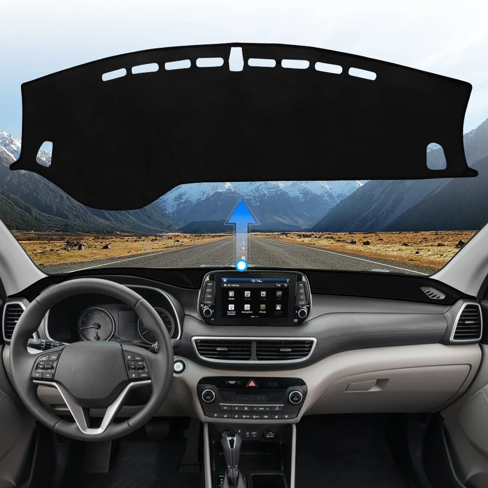 

For Hyundai Tucson 2019 2020 Car Accessories Dashboard Cover Mat Sun Shade Reflect Light non-slip Pad Instrument Pan