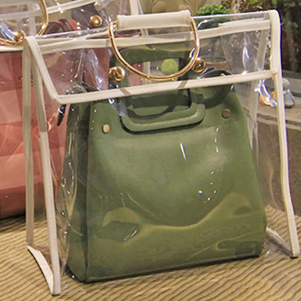 

2Pcs Clear Storage ganizer PVC Bags Transparent Closet Purse Container Bag For H bags Backpacks Blankets