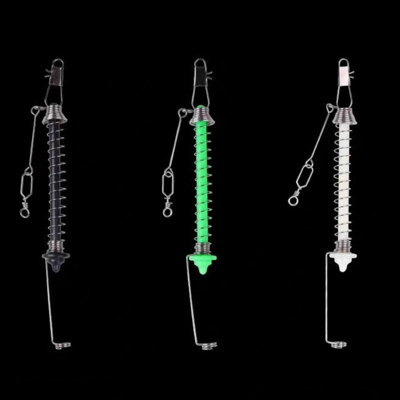 Automatischer Angelhaken Edelstahl Feder Angelhaken Köder fangen Auswurf katapult Full Speed Angel zubehör