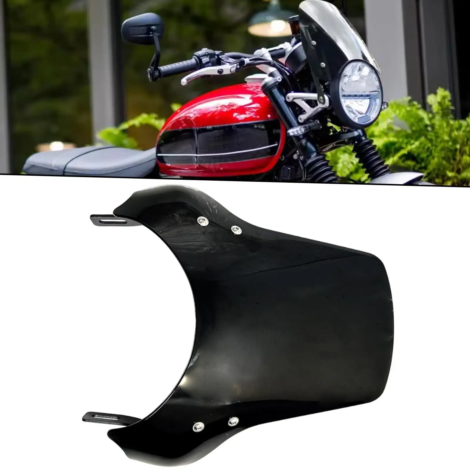 

Ветровой дефлектор-солнцезащитный козырек из прочного пластика и металла для Triumph Speed 400 2024