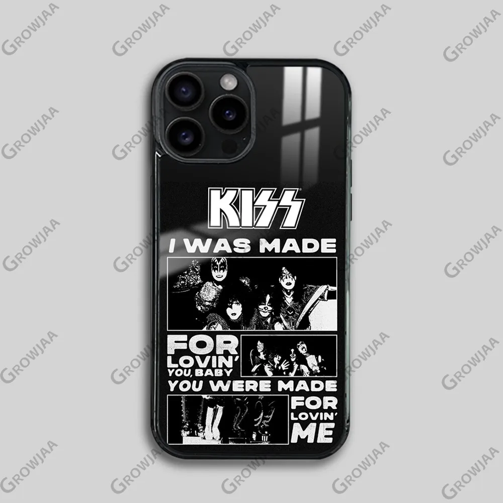 Classics K-Kiss Rock Band Phone Case For iPhone 16 15 14 13 12 11 Pro Max Plus Mini New Magsafe Mirror Wireless Magnetic Cover