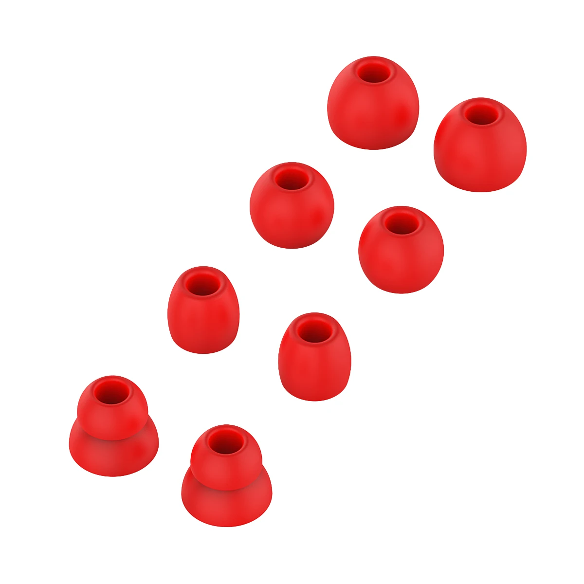 

8pcs Silicone Earbuds Tips Earmuffs Earphone Case In Ear Silicone Sleeve Cover for Wireless Headset (Red)
