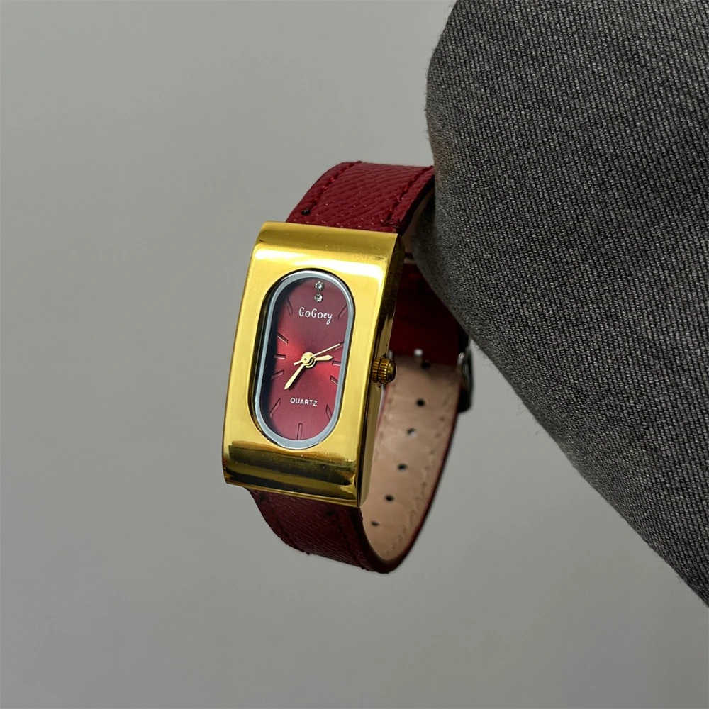 Hot Sale Brand Women Watch Vintage Rectangular Watch Simple Luxury Fashion Gift Quartz Wristwatch Dropshipping Clock Reloj Mujer