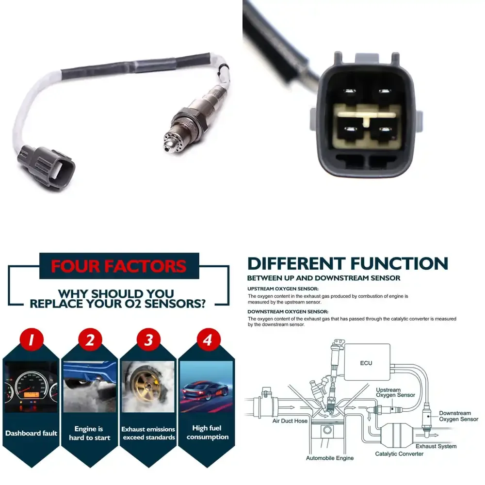 

Oxygen Sensor for Toyota Citroen 0258030109 89465-0H030 Automotive Replacement Part Compatible with Exhaust System Diagnostic