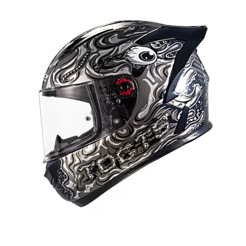 

LS2 FF801 Full Face Carbon Fiber Motorcycle Helmet Anti-fog Original Helmets ECE