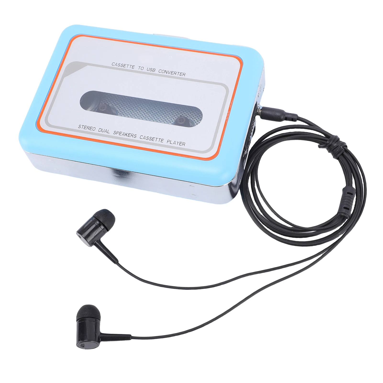Cassette Tape Player USB Portable Cassette to MP3 Digital Converter with Built in Speaker and 3.5mm Headphone Jack