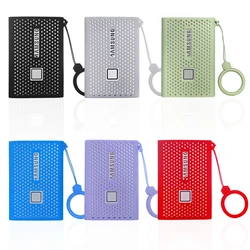Storage Travel Case Silicone Protective Cover for Samsung T7 Press Portable SSD External Solid State Drives 6 Color Guard Cover