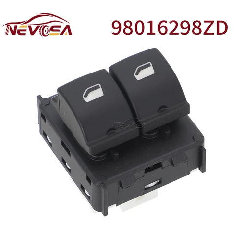 NEVOSA delantero izquierdo para Citroen C4 2014-2020 98016298ZD para Peugeot Partner 2018 interruptor de Control de ventanilla eléctrica botón de vidrio