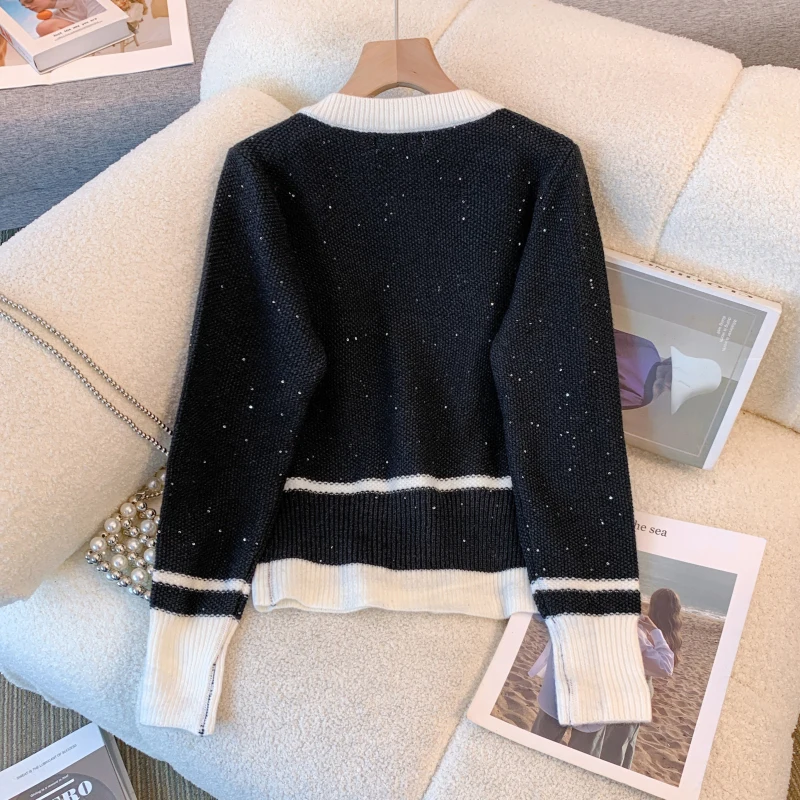 Women Elegant Chic Y2K Suit Cardigan Sweater Top And Mini Skirt Two Piece Set Outfit Winter New Fashion Korean Clothing Uniform