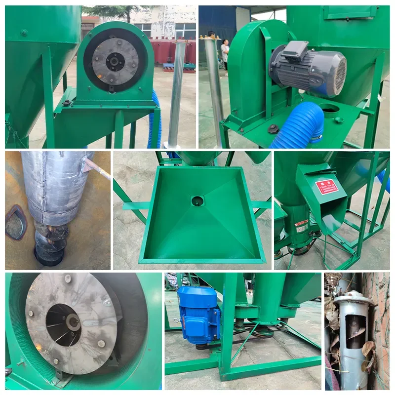 Farm use small animal poultry vertical feed grinder and mixer machinery/grain crushing and mixing machine