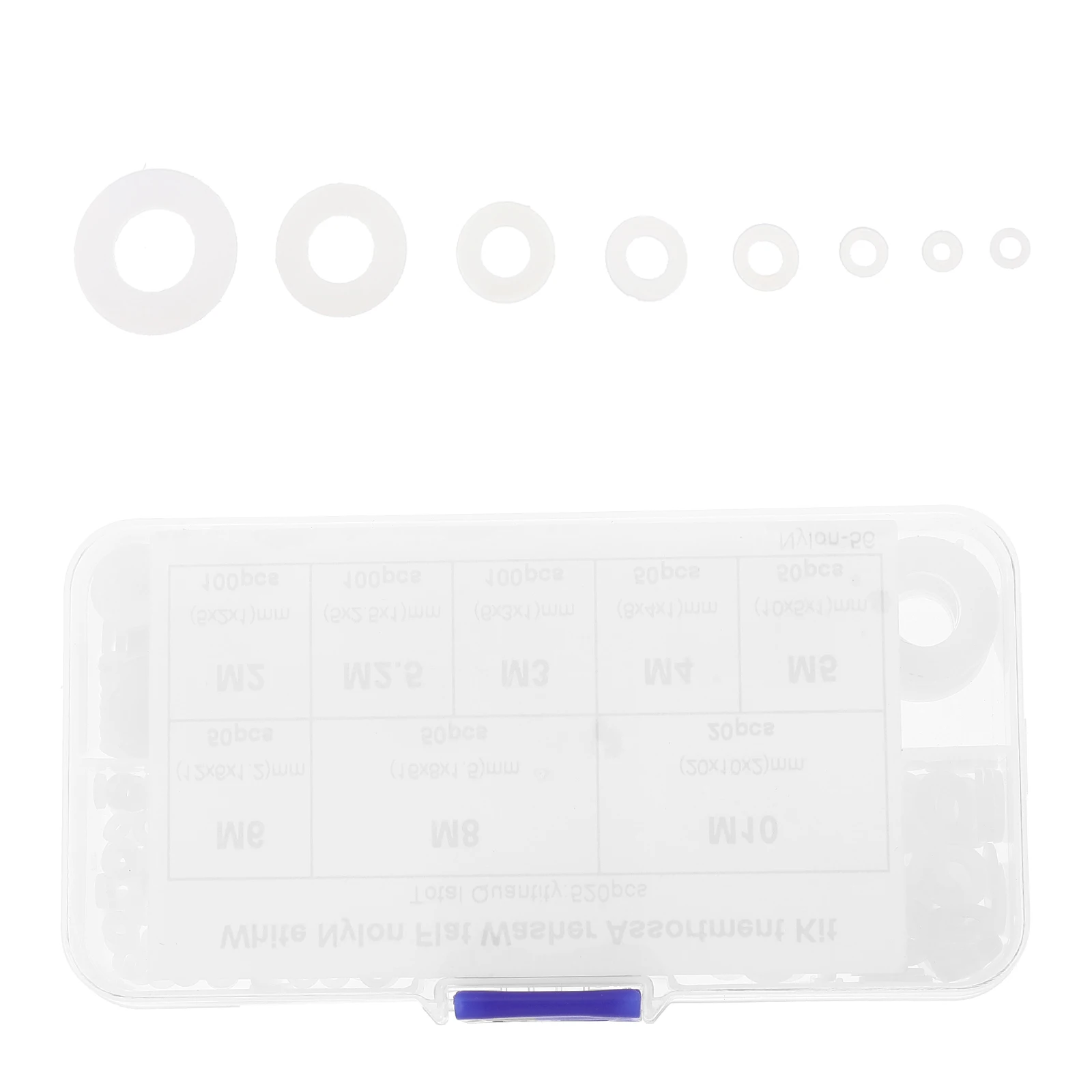 

1 set Plastic Flat Washers White High-Temperature Insulation Pad Non-Deform Impact Resistant Hardware