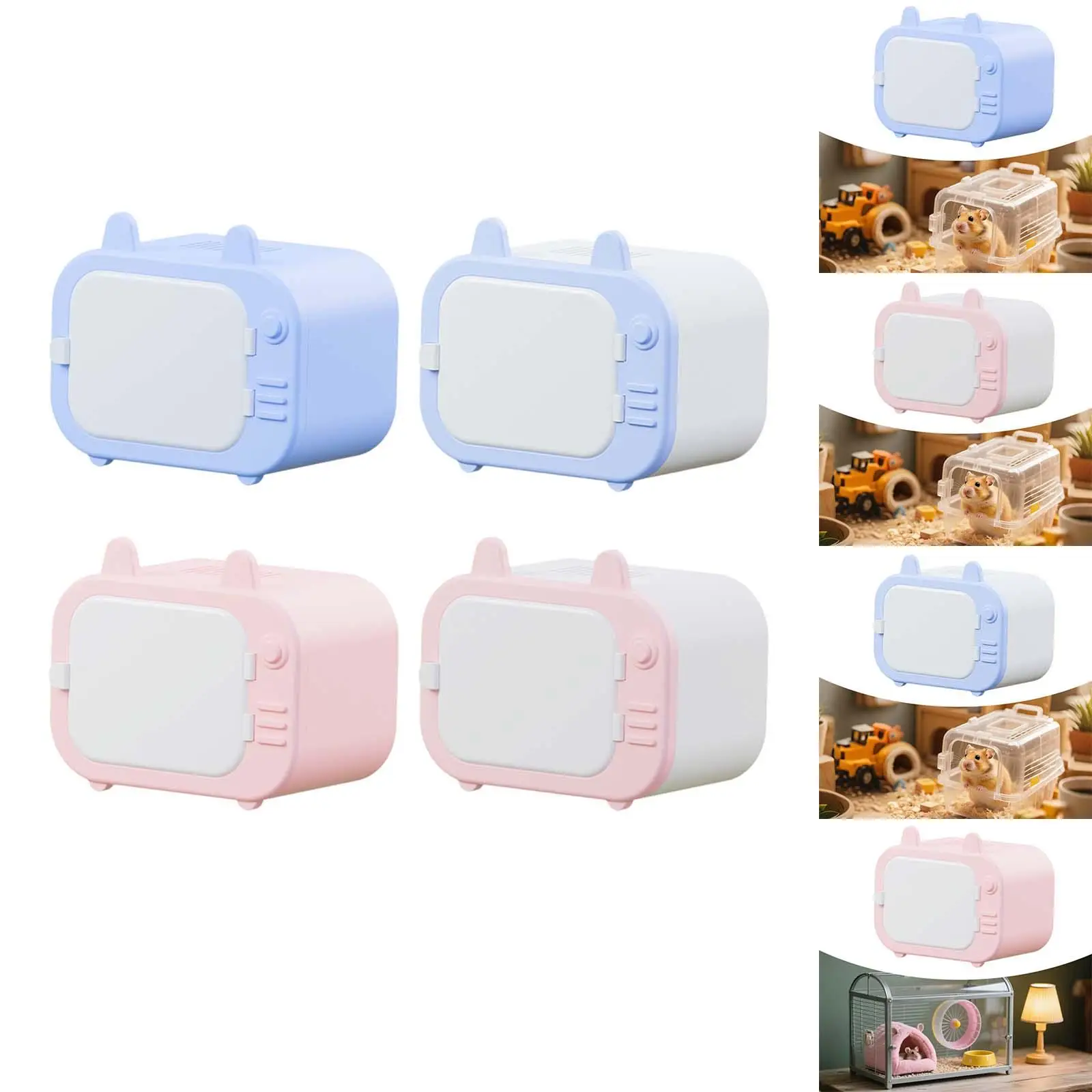 Hamster Hideout House Removable Observation Cage Decor for Dwarf Mice Gerbil Small Animal Shelter Safe