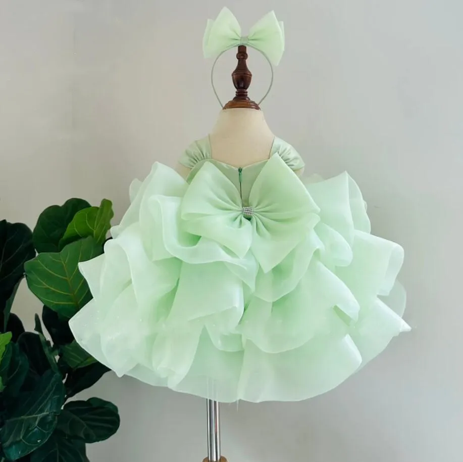 High end banquet baby girl birthday party dress formal first year Christmas costume flower boy wedding fluffy princess dress