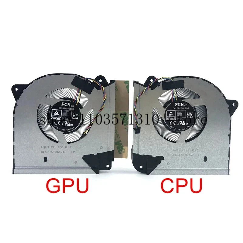 New Laptop CPU GPU Cooling Fan for ASUS Rog Magic Master 7 plus G733PZ G733PY Cooler FQTG FQTH 13NR0DB0P02011 P01011 12V 0.6A
