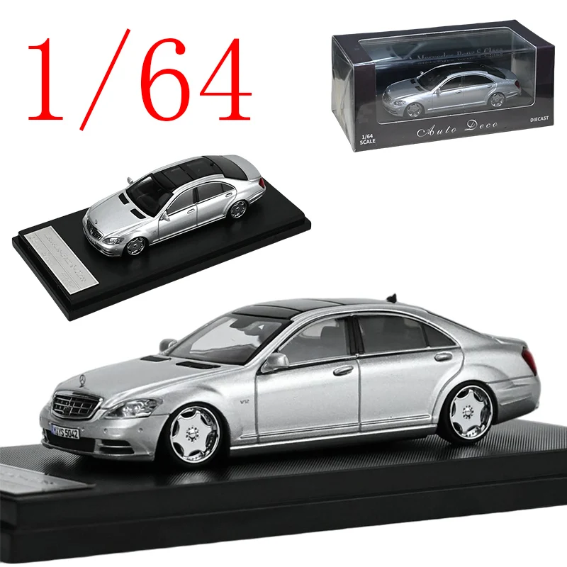 

Aeto Deco, литая под давлением модель автомобиля из сплава Mercedes-Benz в масштабе 1/64, Mercedes-Benz S600 W221, игровые транспортные средства, игрушки для мальчиков, подарок, оригинальная коробка