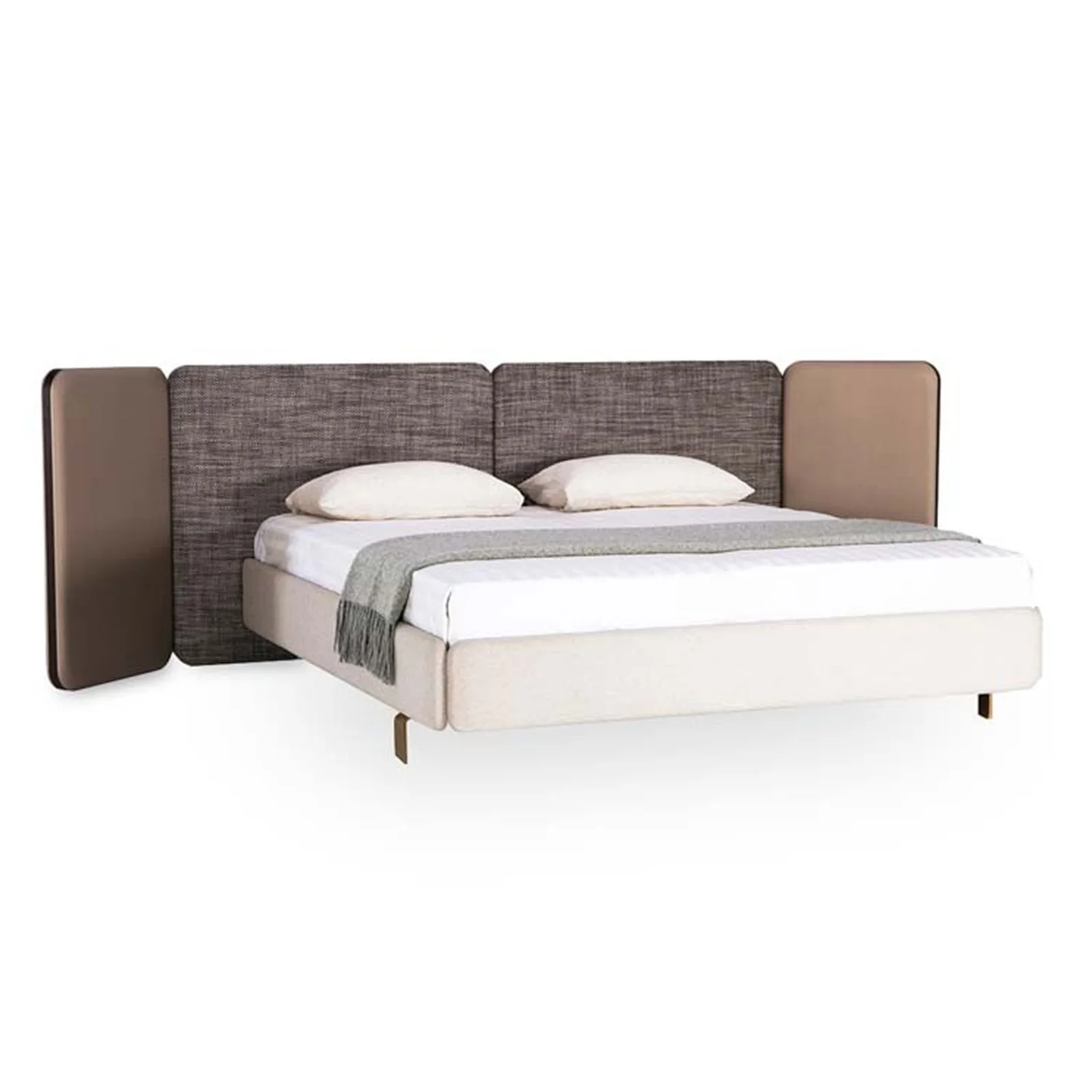 

−For Customized King Bed Frame Double Bed Bedroom Furniture Upholstered&