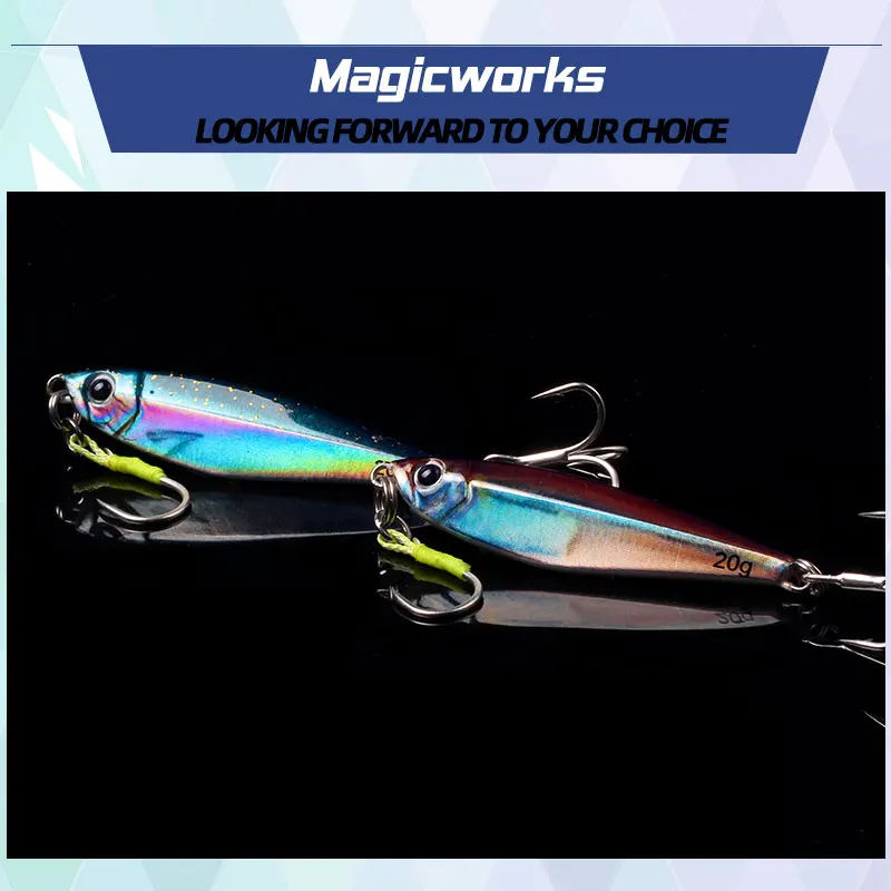 Magic Works-señuelos artificiales para pesca, cebo de 10G, 15G, 20G, 30G, 40G, suministros de pesca, Jigs de mar, Woblery, agua salada, 2024