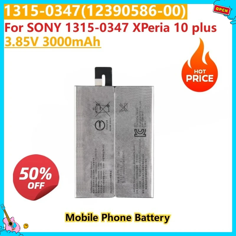

3.85V 3000mAh 1315-0347(12390586-00) Replacement Mobile Phone Battery For SONY 1315-0347 XPeria 10 plus High Quality