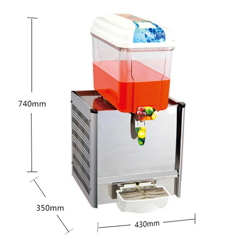 12L/18L 음료 디스펜서 상업용 냉동 뜨거운/차가운 음료 음료 주스 디스펜서 교반 유형 주스 밀크 쉐이크 커피 소다
