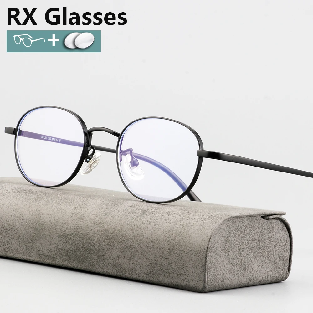 

RX Oval Small Eyewear Women High Recipel Prescription Glasses Optical Frame Progressive UV Resistance Clear Myopia Lenses