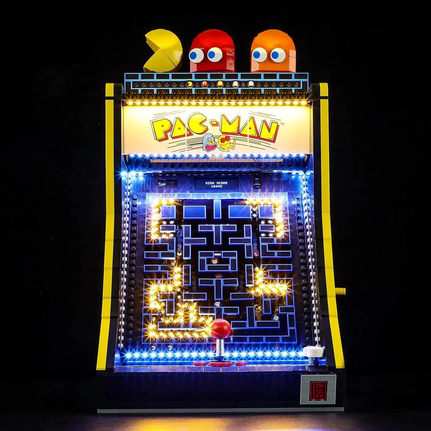 Hprosper 5V LED-Licht für Symbole 10323 PAC-MAN Arcade-Maschine dekorative Lampe mit Batterie kasten (ohne Lego-Bausteine)