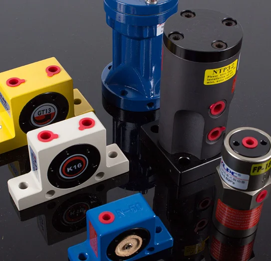 GT-04/06/08/10/13/16/20/36/48 Tipo de engranaje Turbina industrial eléctrica de bajo ruido GT Vibrador de bola de aire neumático para tolva