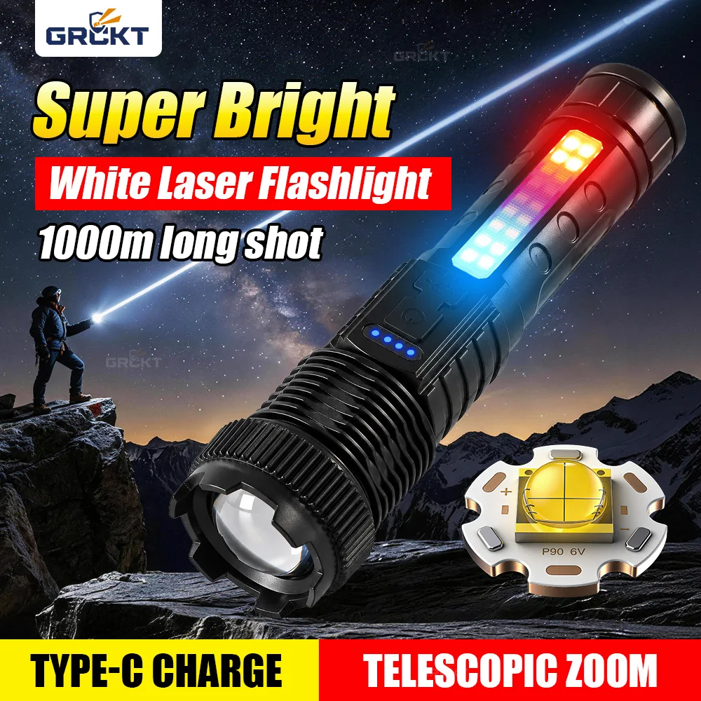 

Ultra Bright Outdoor Lighting Flashlight Portable Flashlight Long Endurance Rechargeable LED Flashlight 18650 Camping Emergency