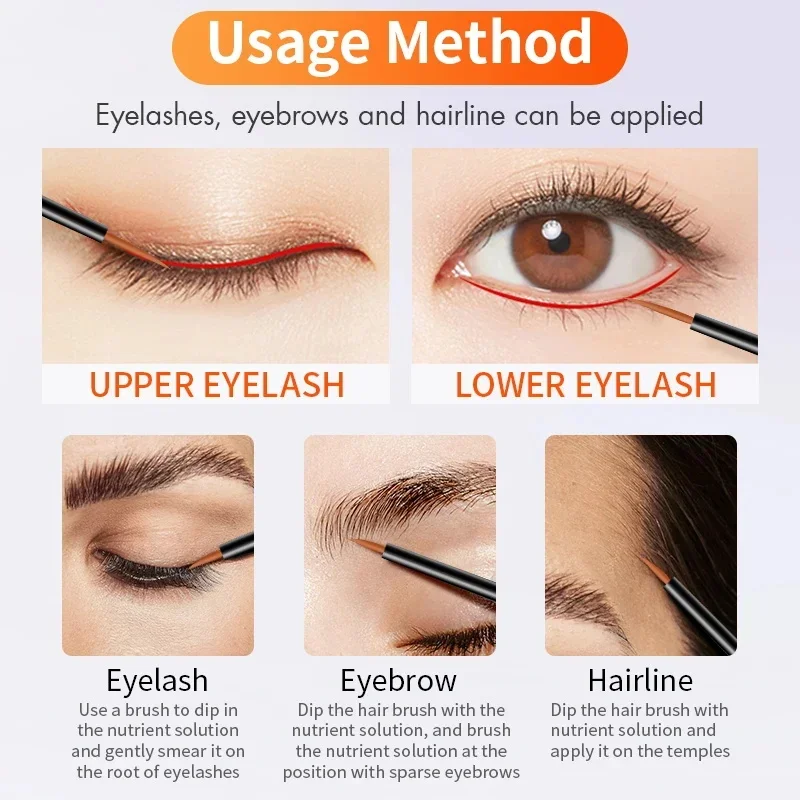 Fast Eyebrow Growth Serum Eyelash Hair Growth Anti Hairs Loss ผลิตภัณฑ์ป้องกันหัวล้าน Fuller หนายาวแต่งหน้าคิ้ว