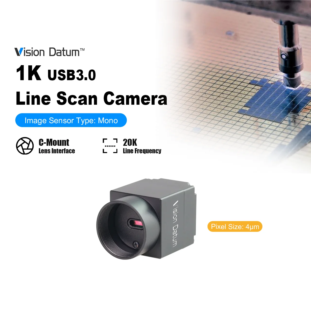 Low Cost HD 1K Liner Array USB3 Industrial Web Inspection Line Scan Camera for OCR System