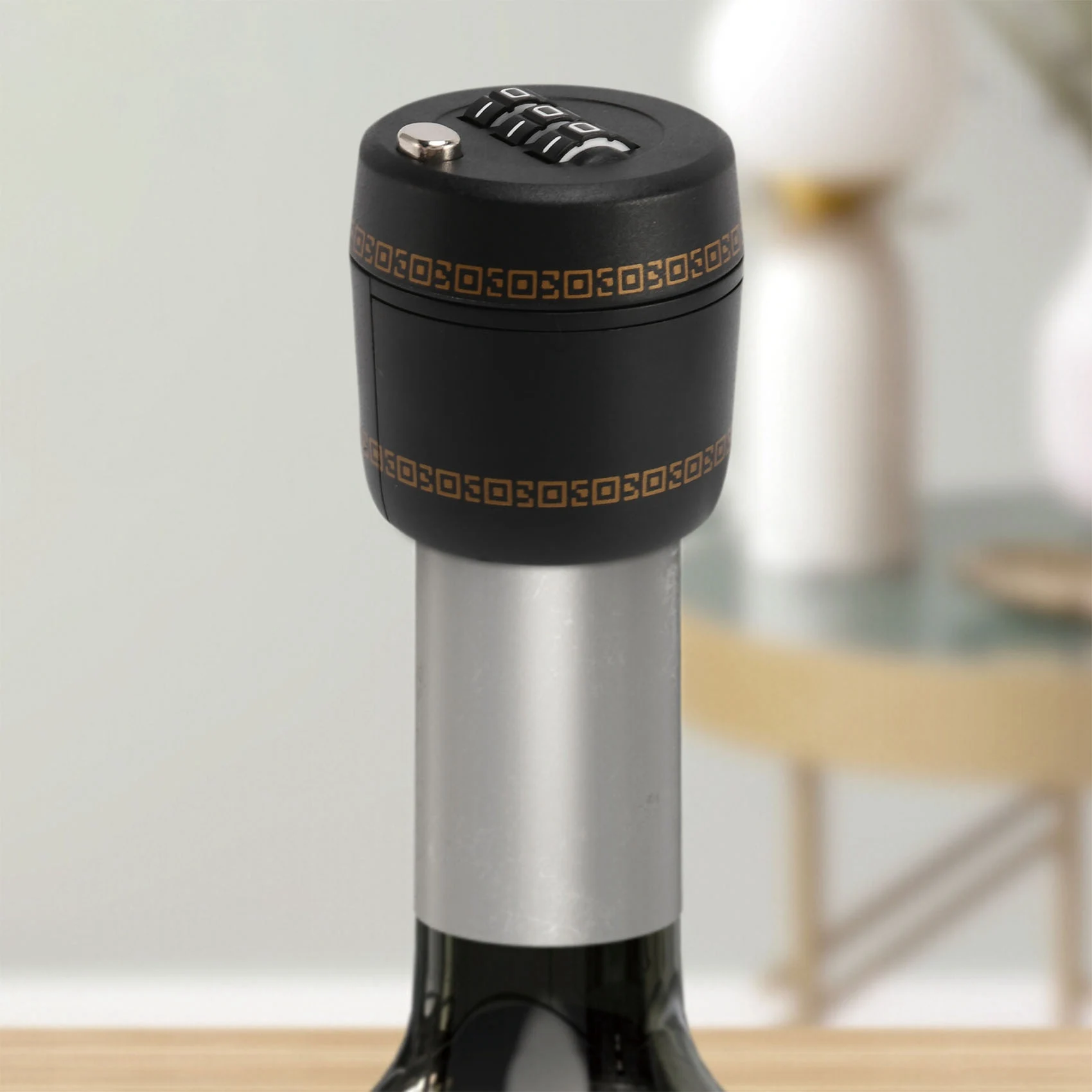 

Y45A-Plastic Bottle Password Lock Combination Lock Wine Stopper Vacuum Preservation For Furniture Hardware Lock Keeps Alcohol &