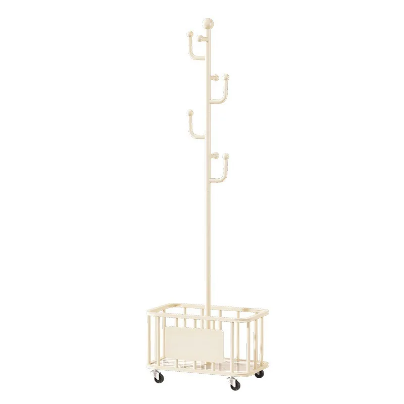 

Multifunctional drying rack floor-to-ceiling bedroom household living room hanging clothes with wheels storage clothes entrance