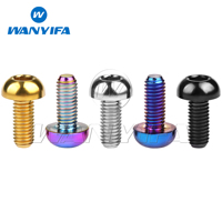 Wanyifa Titanium Bolt  M5x12mm Bottle Cages Titanium Screws Non-Standard Pitch 0.8mm for Bicycle 1pcs