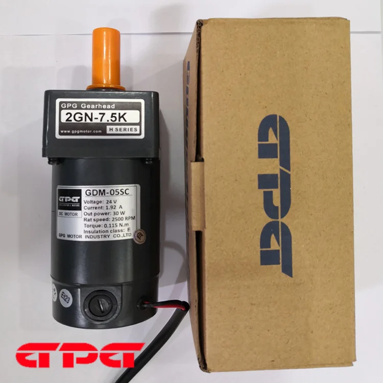 30 Watts 24v GPG Manufacturer Dc Gear Motor With Gear The Output Speed 12 Rpm Gear Ratio 150:1 Gearhead Output Shaft Size Is 8mm