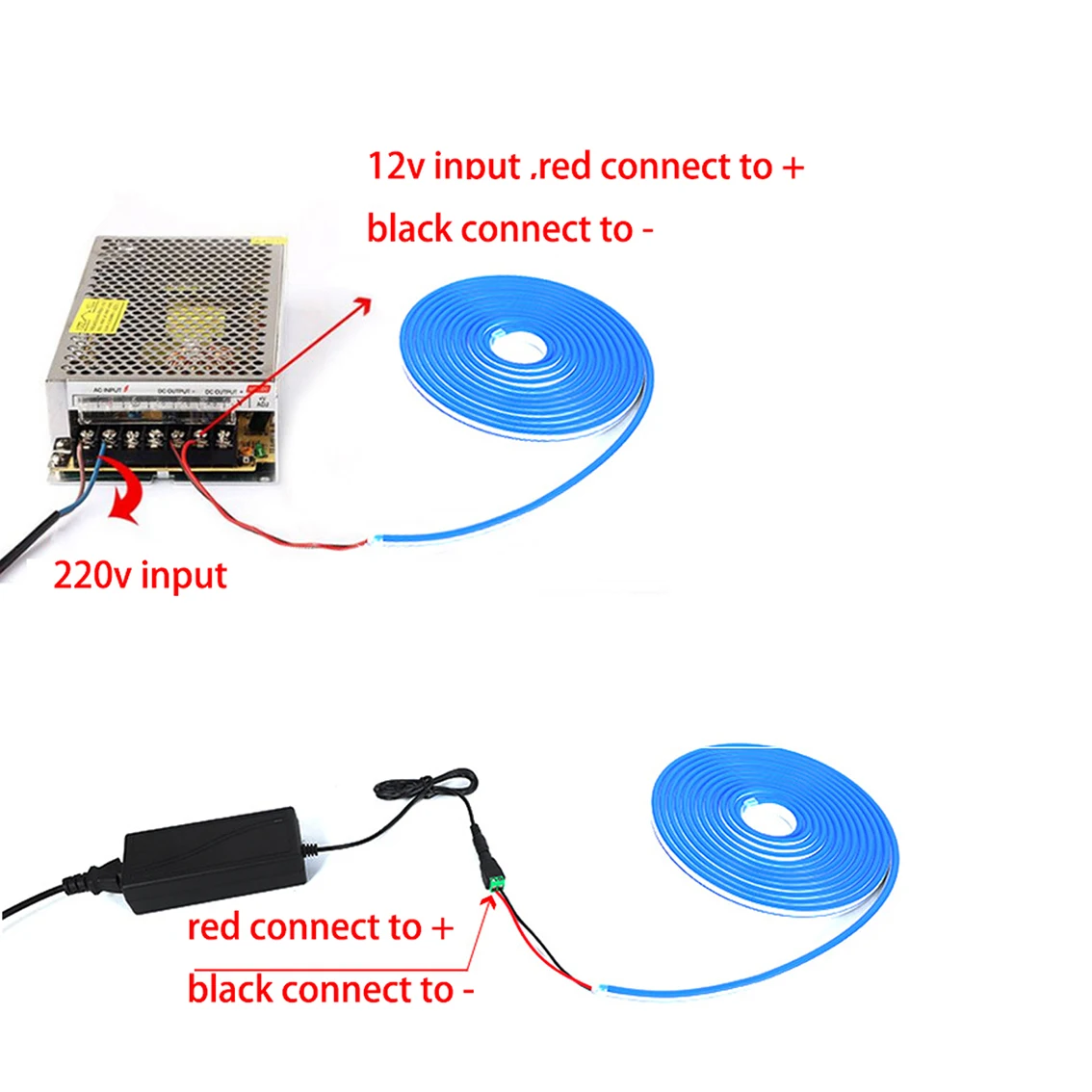 5m 10m 15m 20m 12V Neon Light Strip LED SMD 2835 120LEDs/M IP67 Waterproof DIY Soft Light Bar Shape Decoration