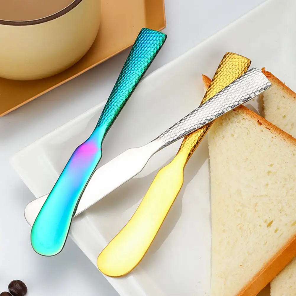 Butter Spatula Jam Spreader Ergonomic Stainless Steel Butter Spreader Non-slip Cheese Knife Wooden Handle Jam for Condiments