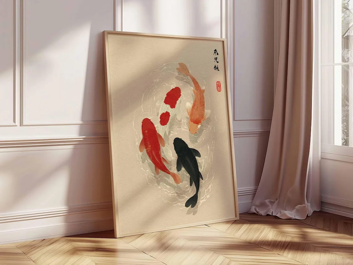 Affiche de poisson Koi japonai - Aquarium Fish Koi avis et prix