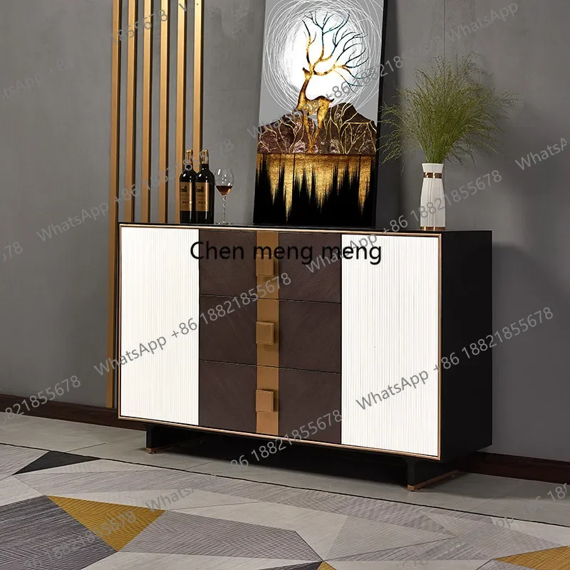 RR Entrance Modern Simple Living Room Dining Side Cabinet Bedroom TV, Side Cabinet Storage Hotel Decorative Cabinet