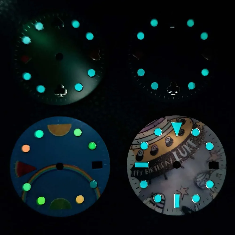 Диаметр 28,5/29 мм, одинарный/двойной календарный циферблат, модифицированный циферблат для NH35/NH36, аксессуары для механизмов, персонализация деталей часов